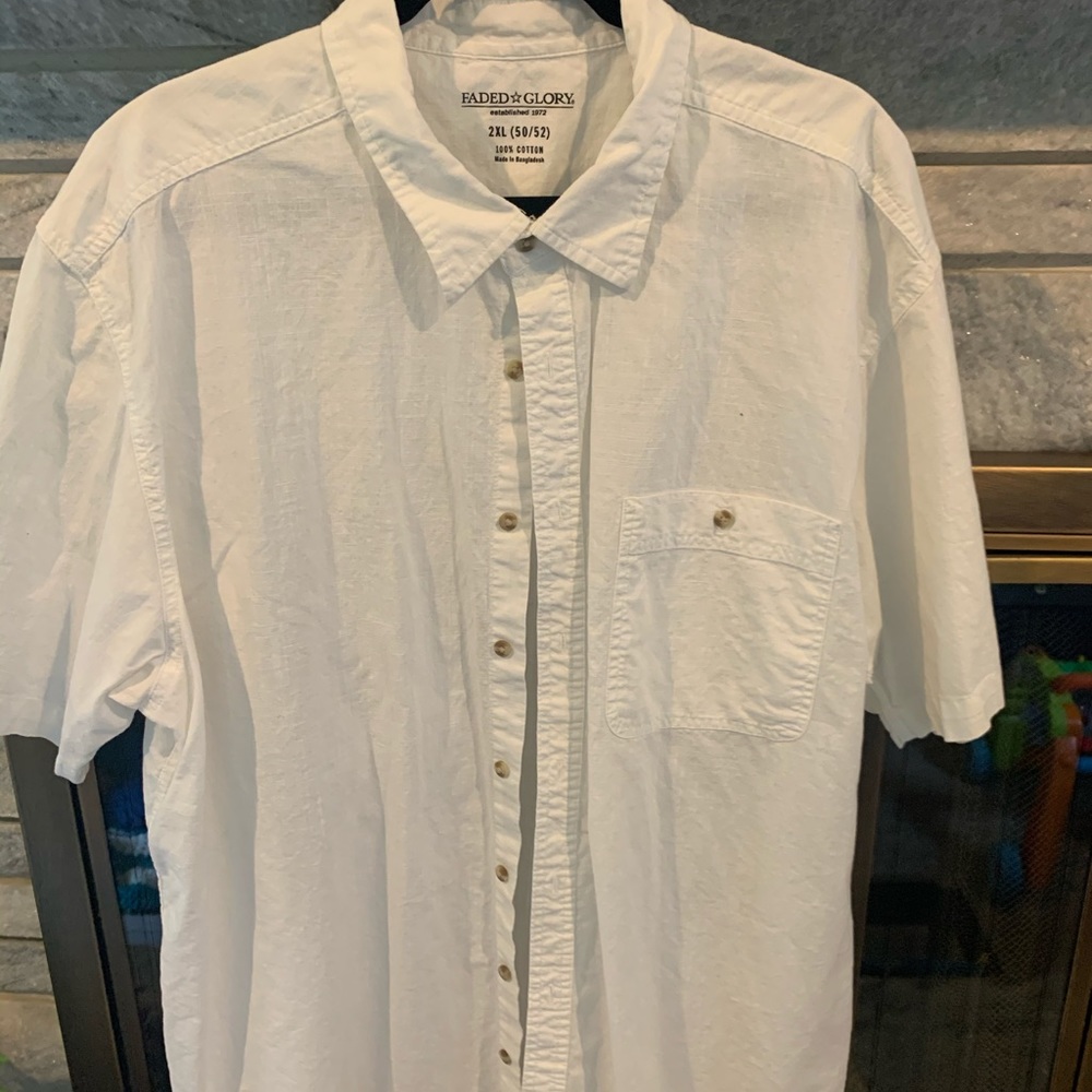 Men’s full button short sleeve